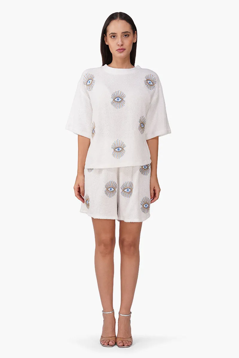 White Eyeloom Shorts sold by America & Beyond