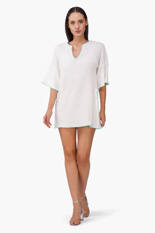 White Cloud Wrap Mini Dress sold by America & Beyond