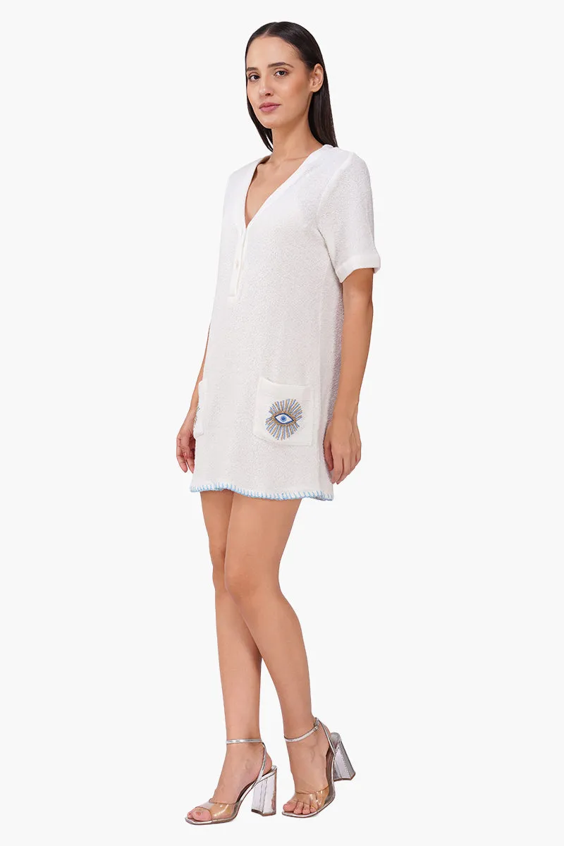 Aura Evil Eye Embroidered Dress sold by America & Beyond product image thumbnail 3