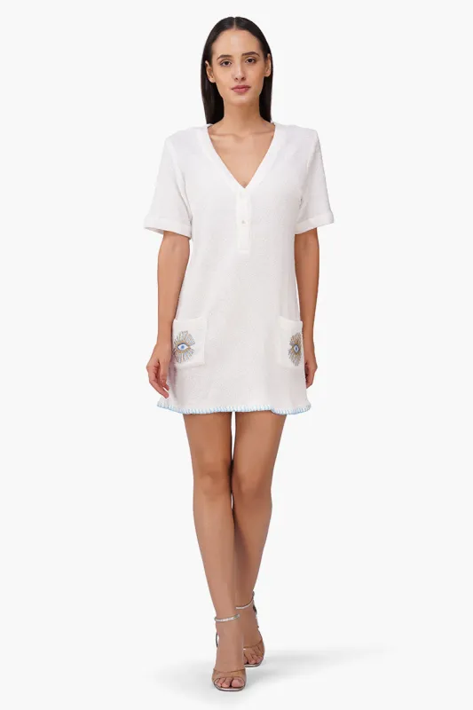 Aura Evil Eye Embroidered Dress sold by America & Beyond