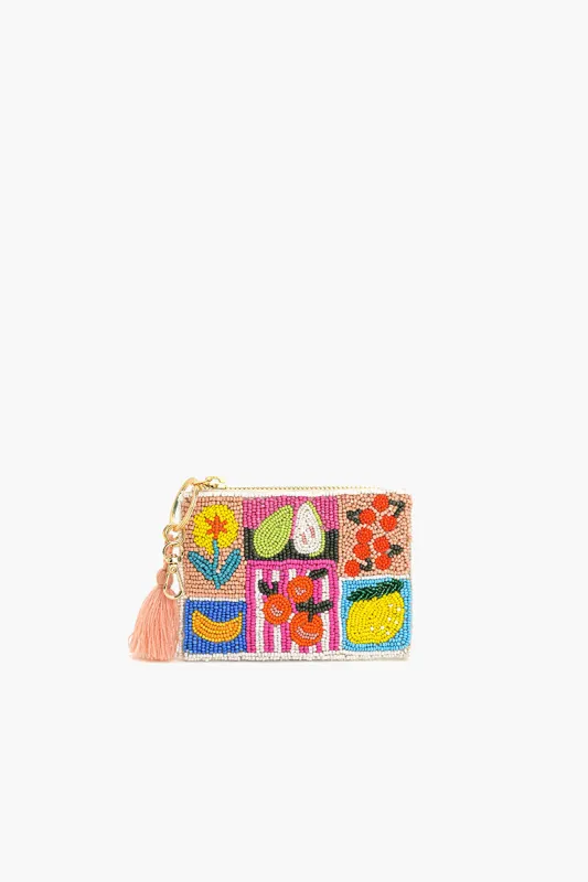 Tropical Treats Beaded Coin Pouch sold by America & Beyond