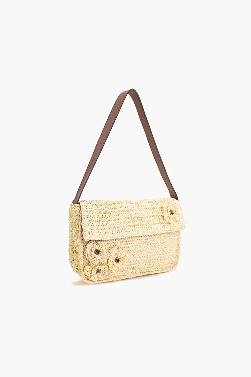 Raffia Flap Shoulder Bag sold by America & Beyond product image thumbnail 3