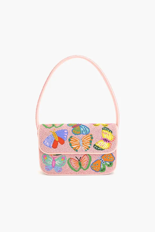 Butterfly Garden Beaded Shoulder Bag sold by America & Beyond