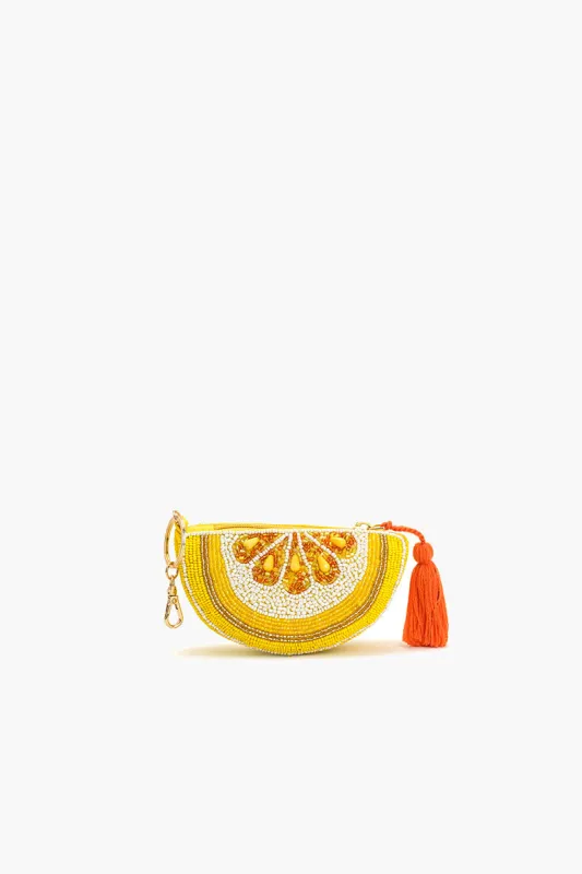 Sunburst Citrus Beaded Coin Pouch sold by America & Beyond