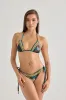 Waves Blue & Gold Triangle Bikini Top – Hand-Beaded Luxury Swimwear sold by America & Beyond