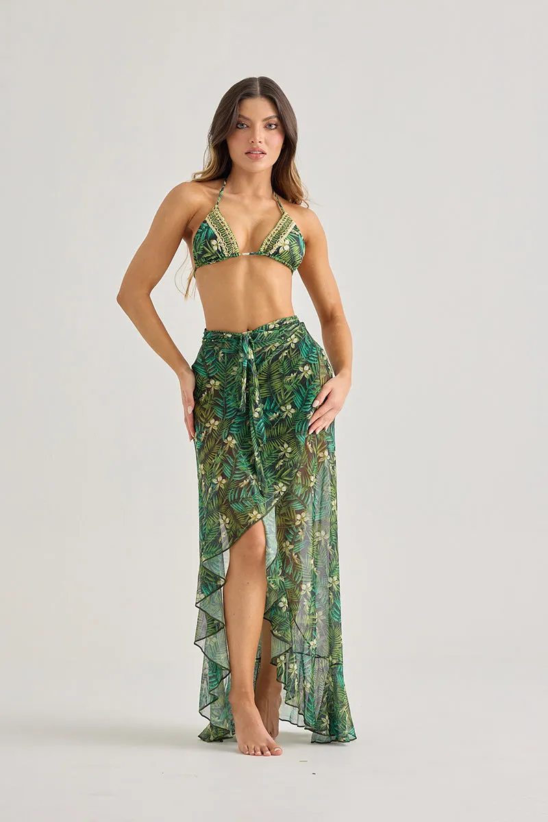 Tropical Mesh Maxi Skirt Cover-Up–Sheer & Flowing Elegance sold by America & Beyond product image thumbnail 5
