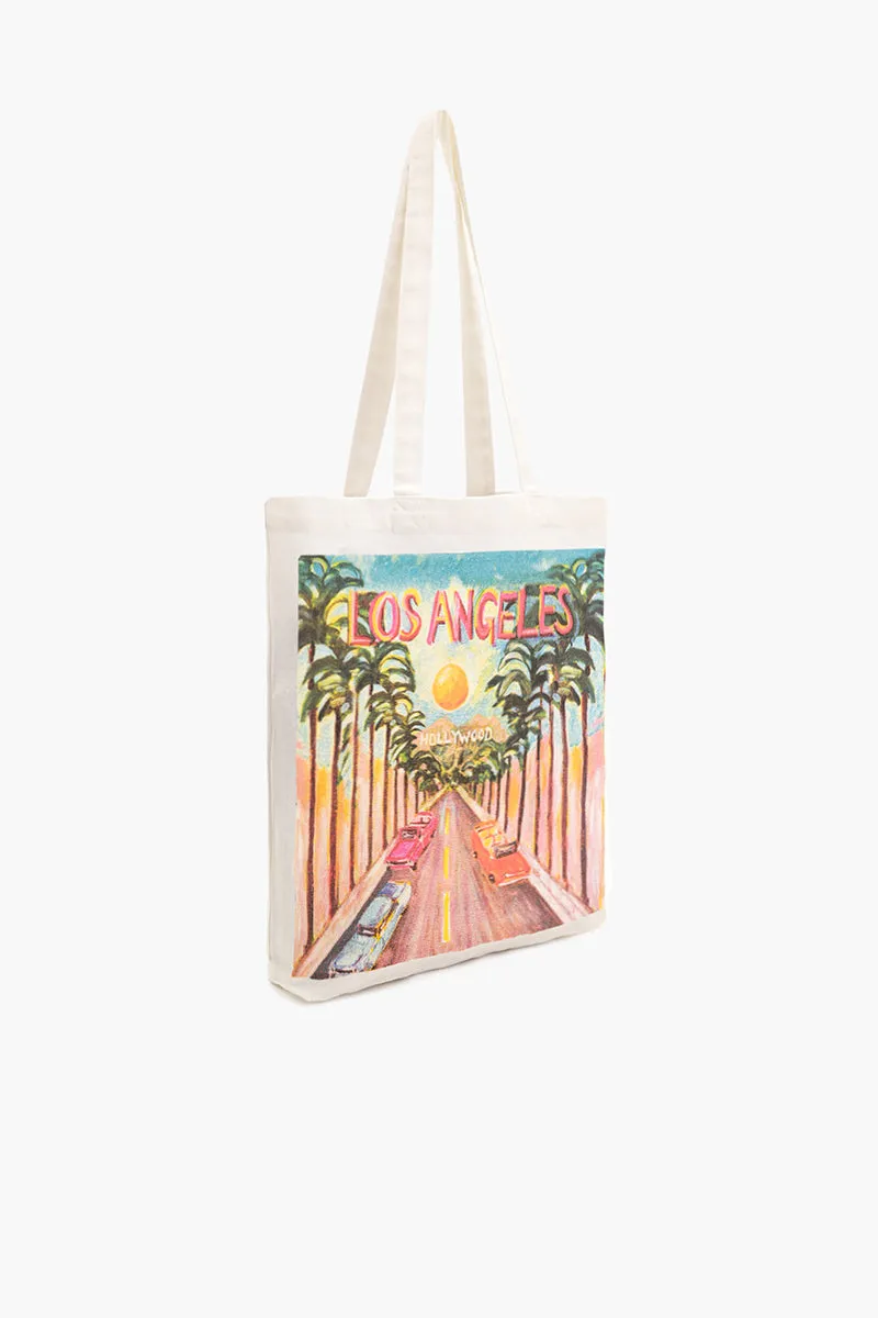 Los Angeles Canvas Tote Bag sold by America & Beyond product image thumbnail 2
