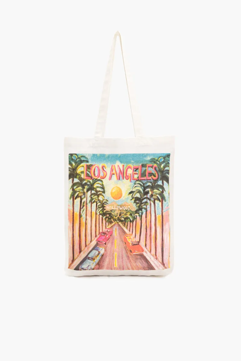 Los Angeles Canvas Tote Bag sold by America & Beyond