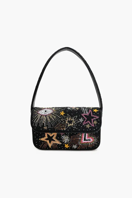 Celestial Spark Embellished Shoulder Bag sold by America & Beyond