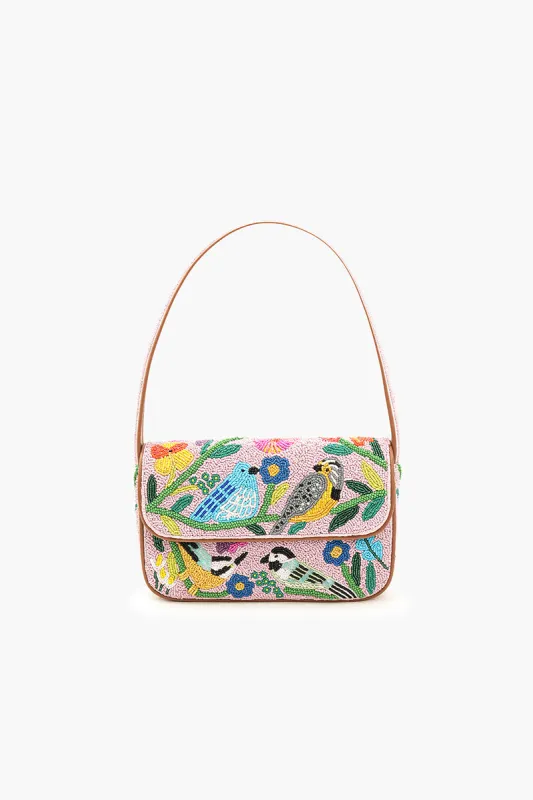 Floral Melody Embellished Shoulder Bag sold by America & Beyond