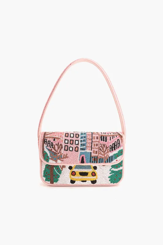 New York Dreams Beaded Shoulder Bag sold by America & Beyond