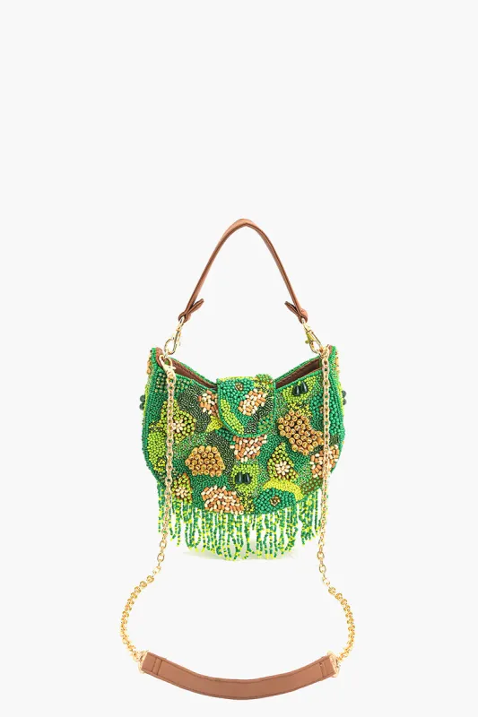 Rainforest Beaded Fringed Bag sold by America & Beyond