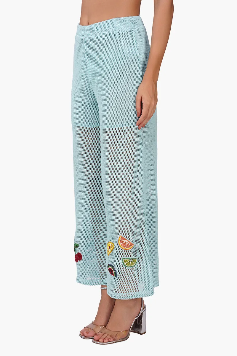 Iced Fruit Embroidered Crochet Pants sold by America & Beyond product image thumbnail 3