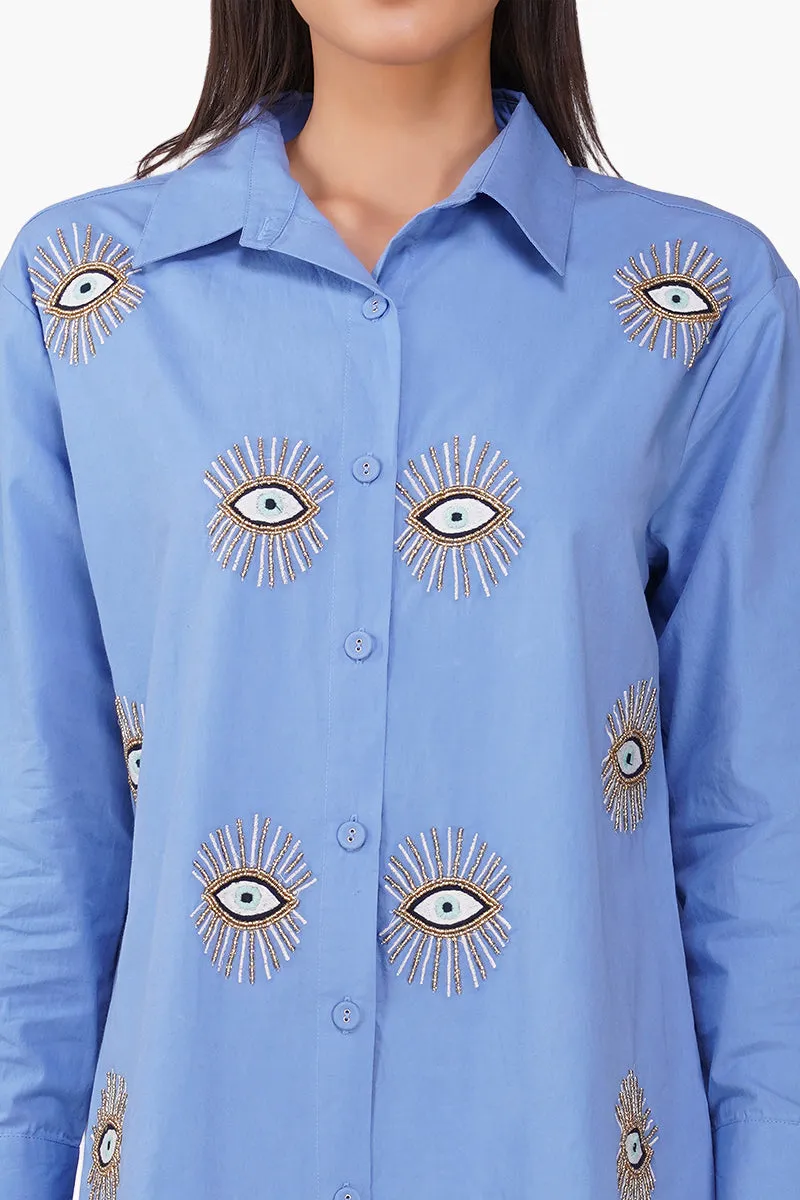 Peri Blink Embellished Shirt Dress sold by America & Beyond product image thumbnail 5