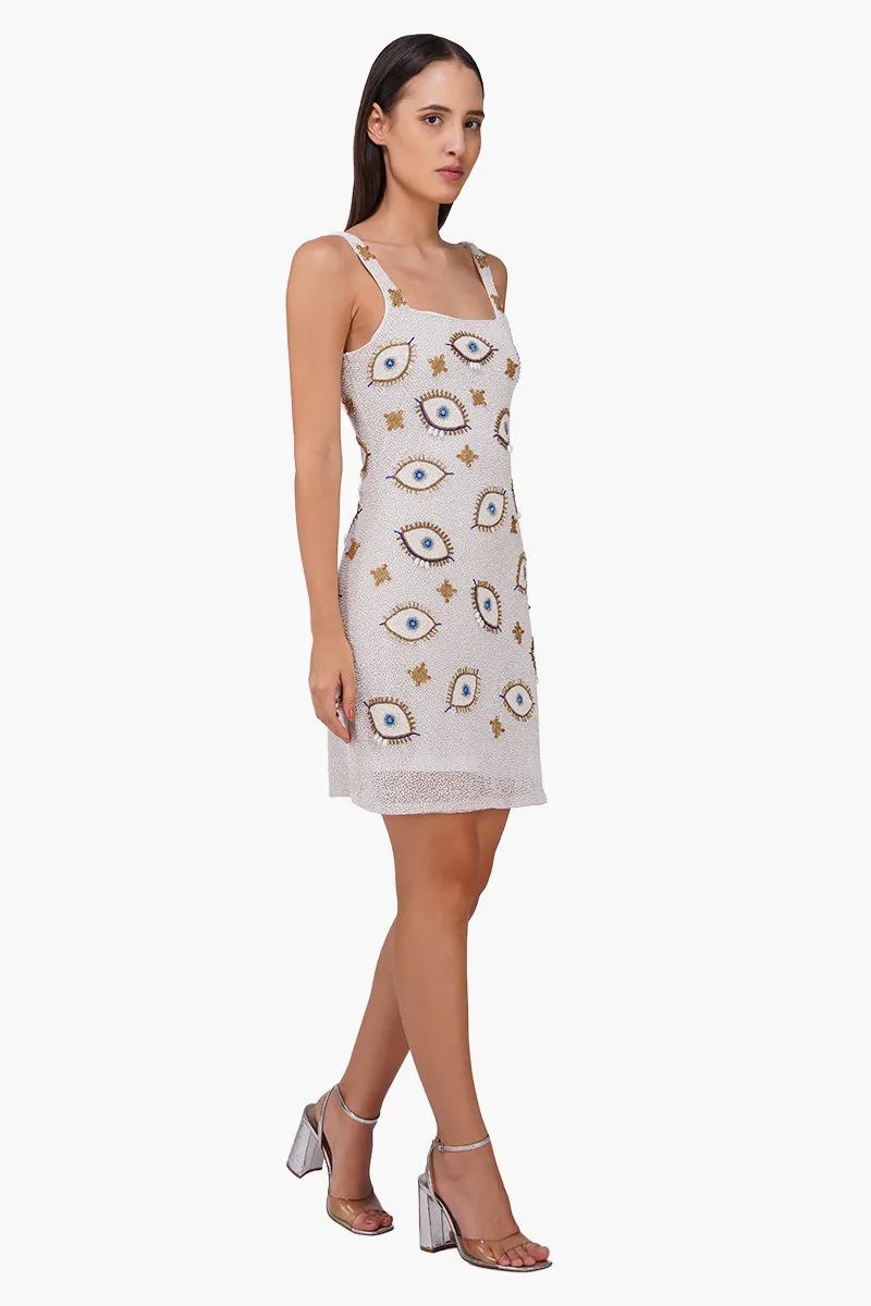 Pearl Eyedrop Embellished Bodycon Dress sold by America & Beyond product image thumbnail 3