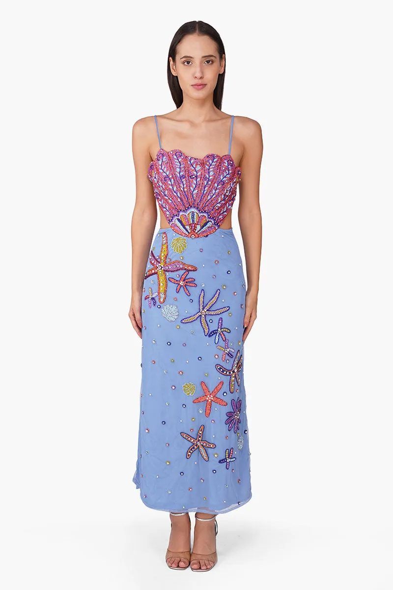 Multi Shell Prism Embellished Long Dress sold by America & Beyond product image thumbnail 2
