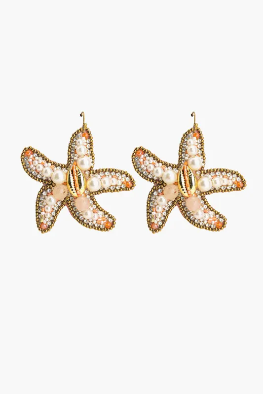 Starfish Stroll Hoops Earrings sold by America & Beyond