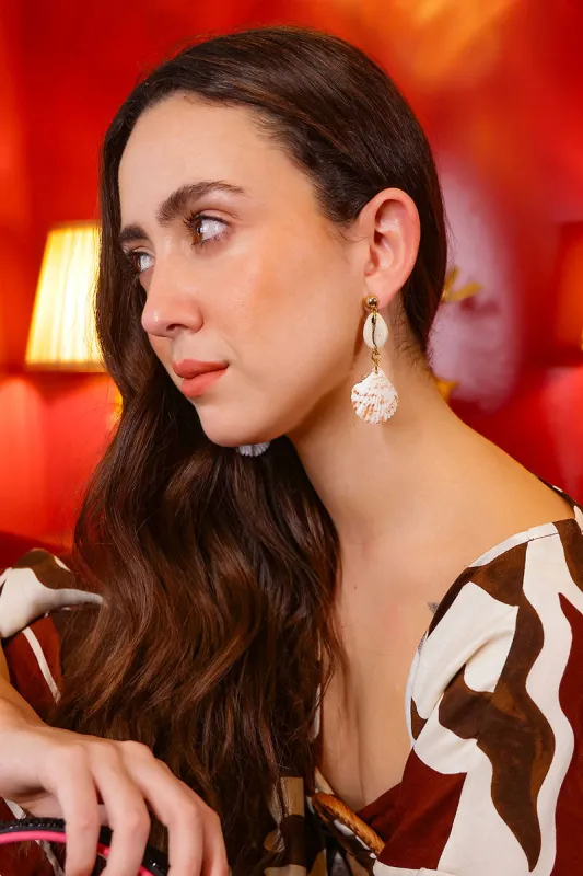 Shell Shock Hoops Earrings sold by America & Beyond