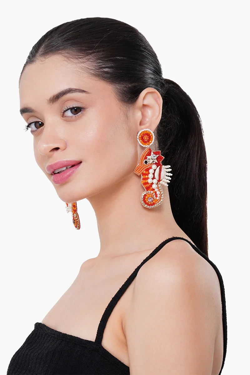 Seahorse Soiree Drop Earrings sold by America & Beyond product image thumbnail 3