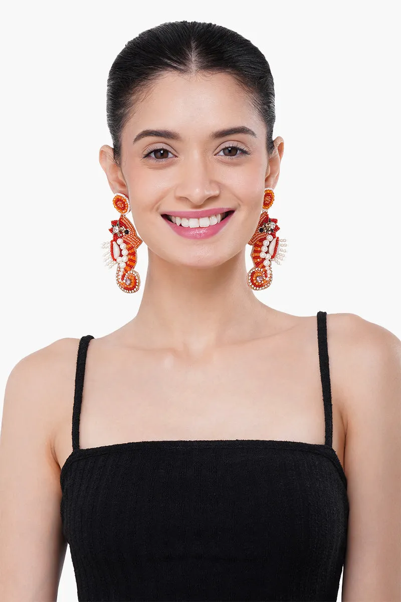 Seahorse Soiree Drop Earrings sold by America & Beyond product image thumbnail 4