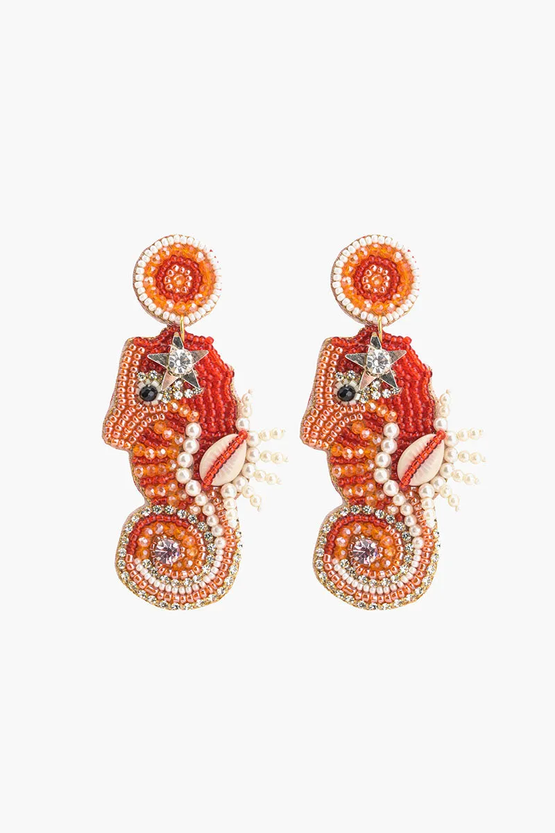Seahorse Soiree Drop Earrings sold by America & Beyond