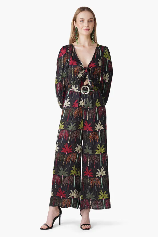 Multi Palm Rush Printed Jumpsuit sold by America & Beyond