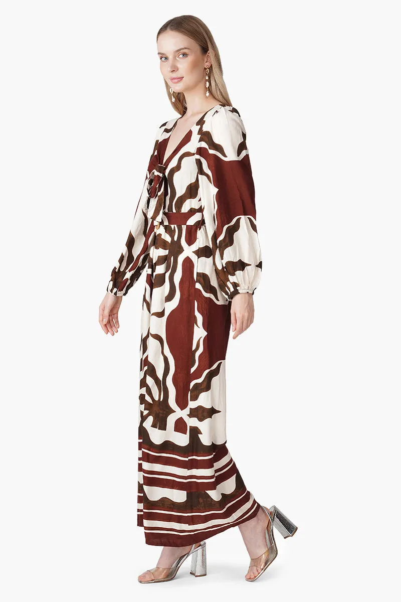 Tribal Print Red Jumpsuit sold by America & Beyond product image thumbnail 3