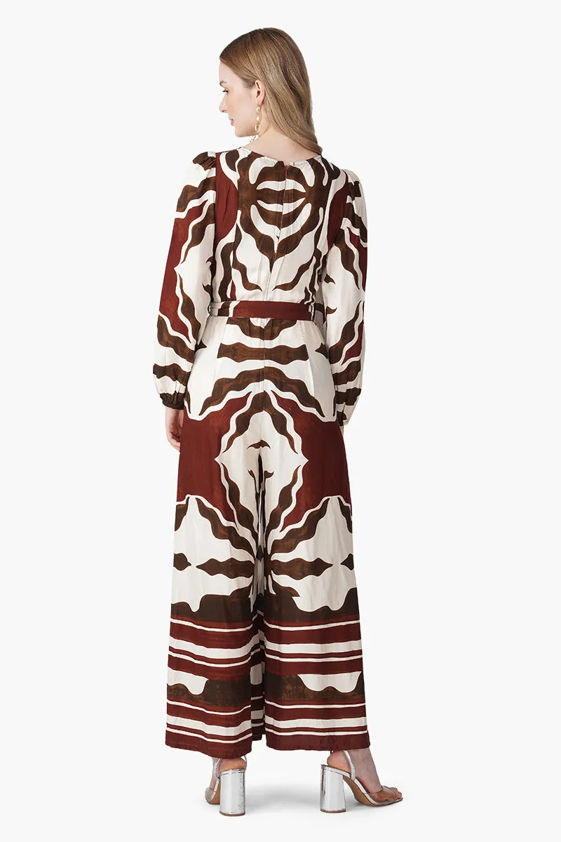 Tribal Print Red Jumpsuit sold by America & Beyond product image thumbnail 4