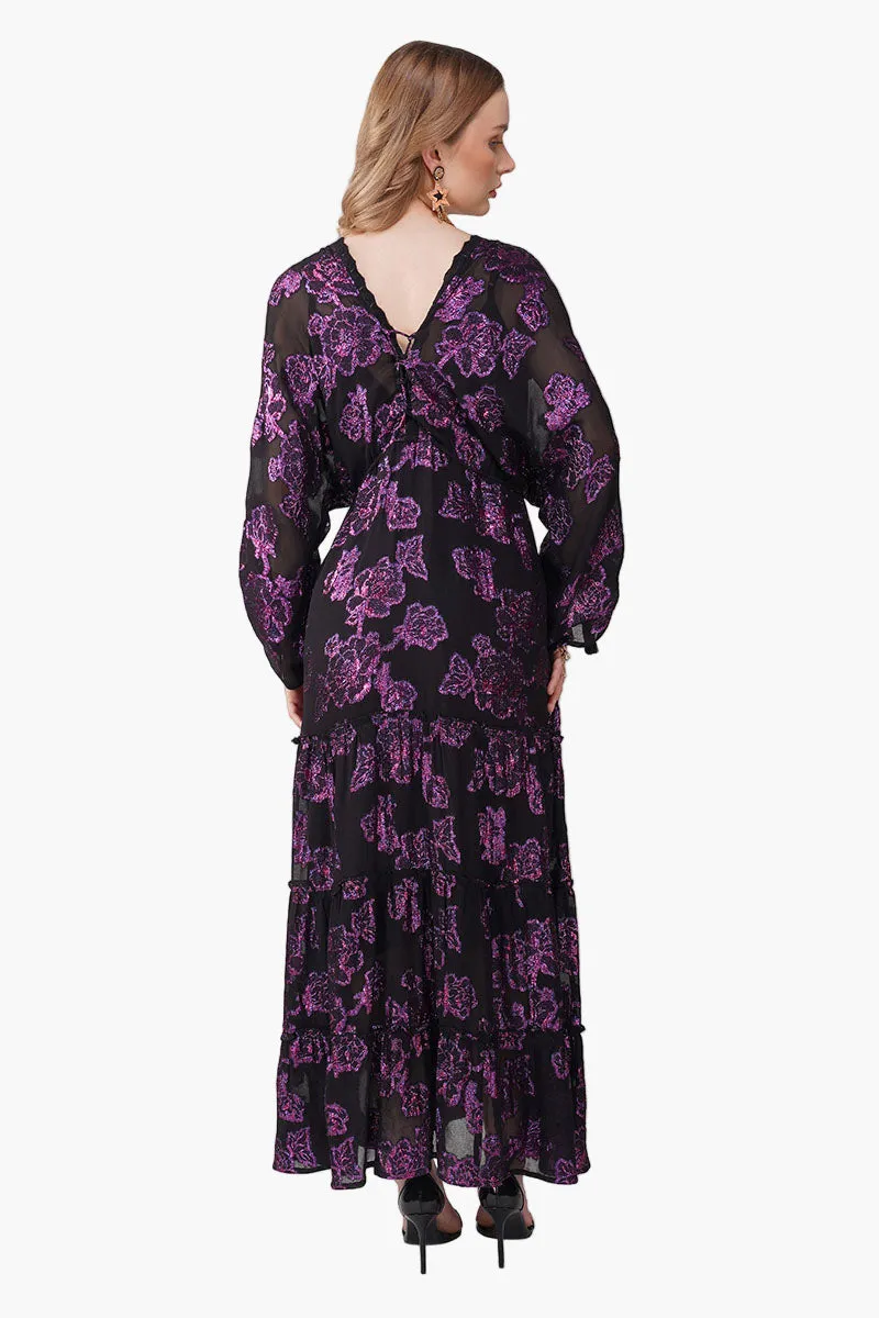 Starlit Orchid Lurex Eve Maxi Dress sold by America & Beyond product image thumbnail 3