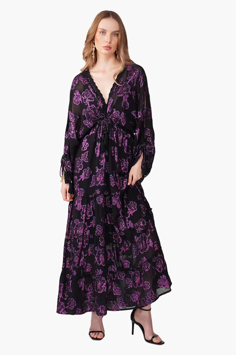 Starlit Orchid Lurex Eve Maxi Dress sold by America & Beyond product image thumbnail 5