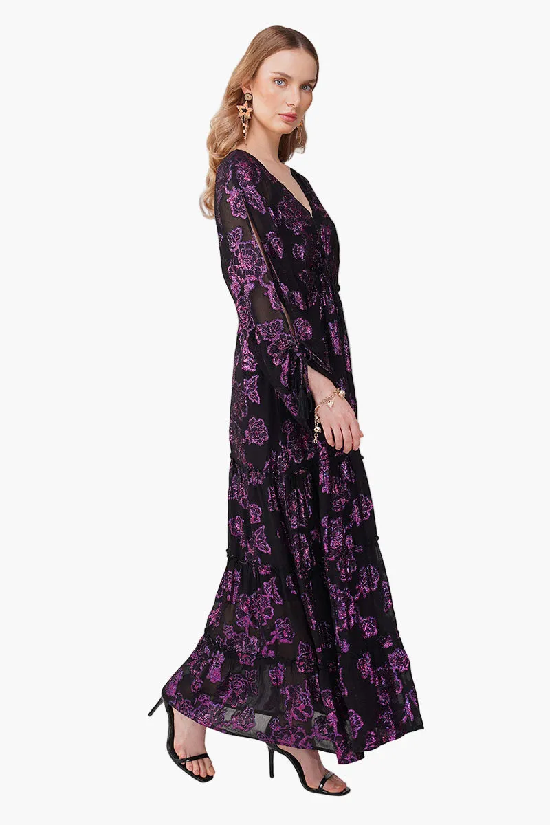 Starlit Orchid Lurex Eve Maxi Dress sold by America & Beyond product image thumbnail 2