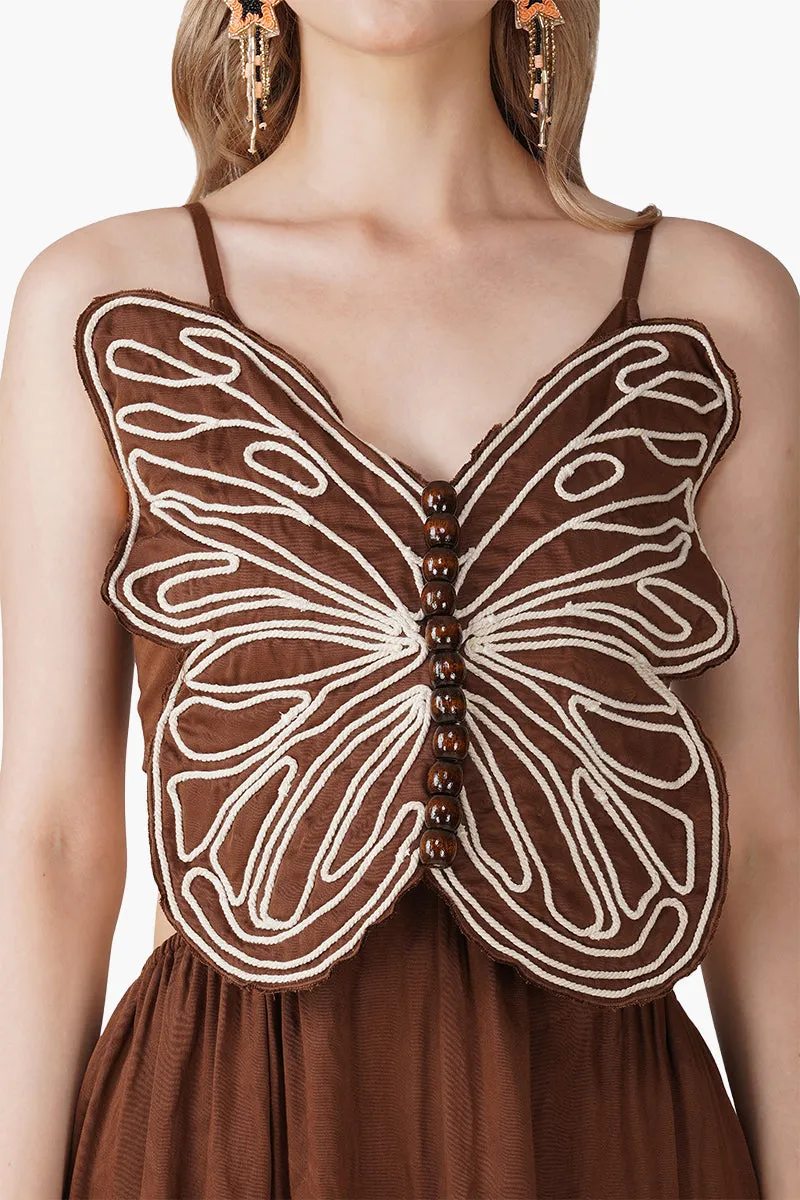 Earthy Wings Butterfly Dori Maxi Dress sold by America & Beyond product image thumbnail 5