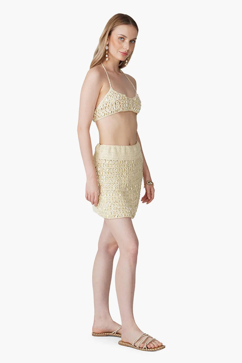 Pearl Glam Artisanal Crochet Skirt sold by America & Beyond product image thumbnail 2