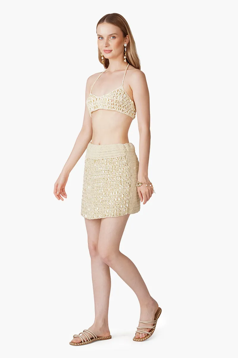 Pearl Glam Artisanal Crochet Skirt sold by America & Beyond product image thumbnail 3