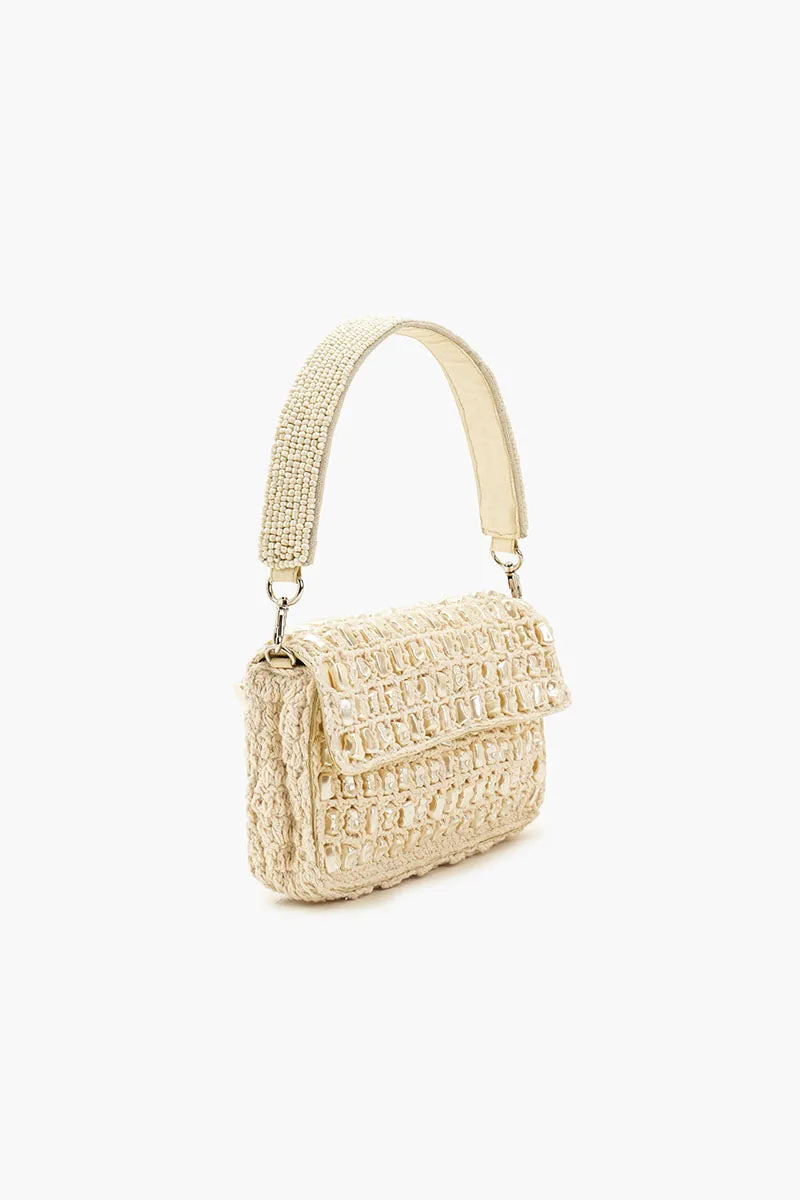 Crochet Shell Beaded Shoulder Bag sold by America & Beyond product image thumbnail 4