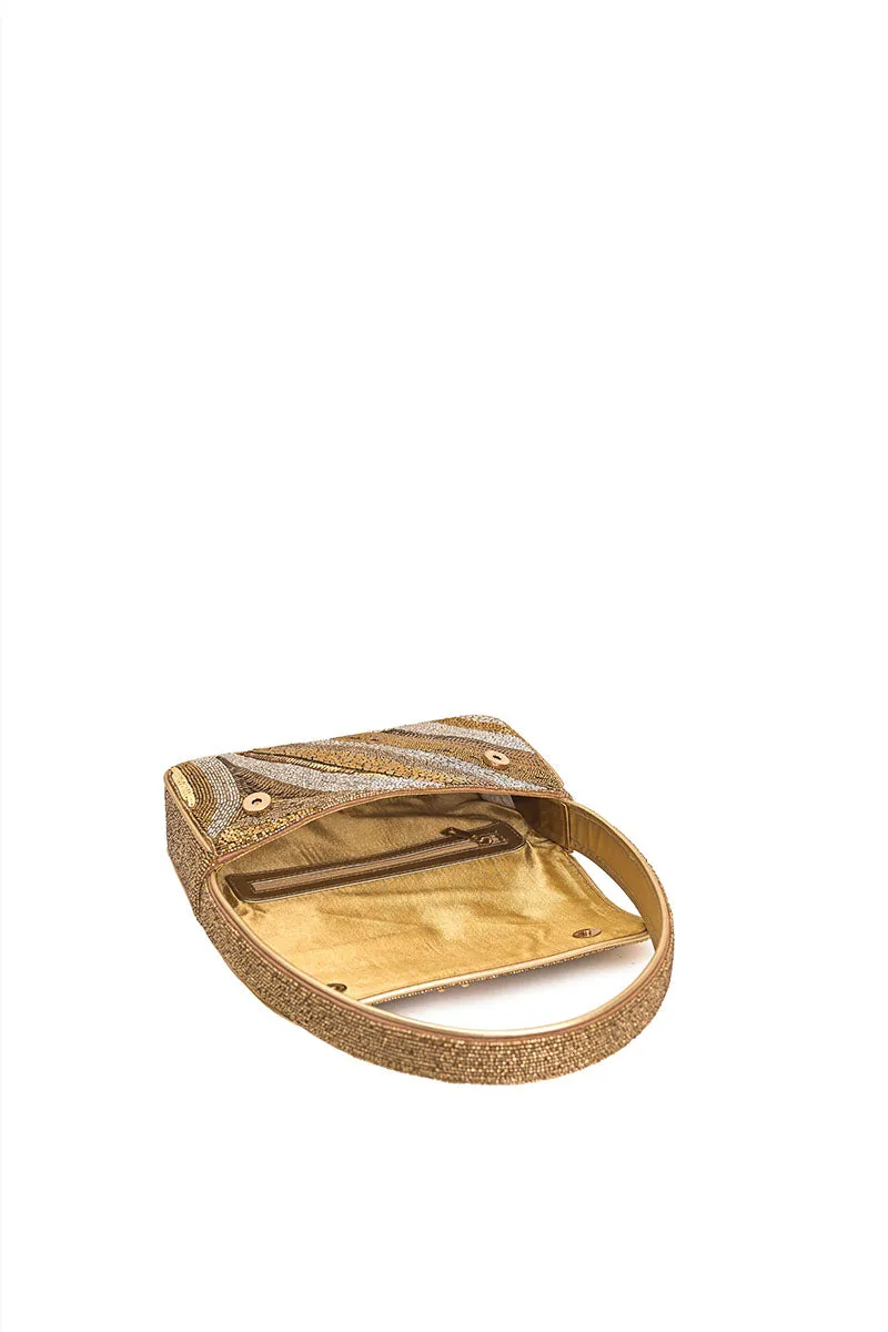 Golden Glam Beaded Shoulder Bag sold by America & Beyond product image thumbnail 5