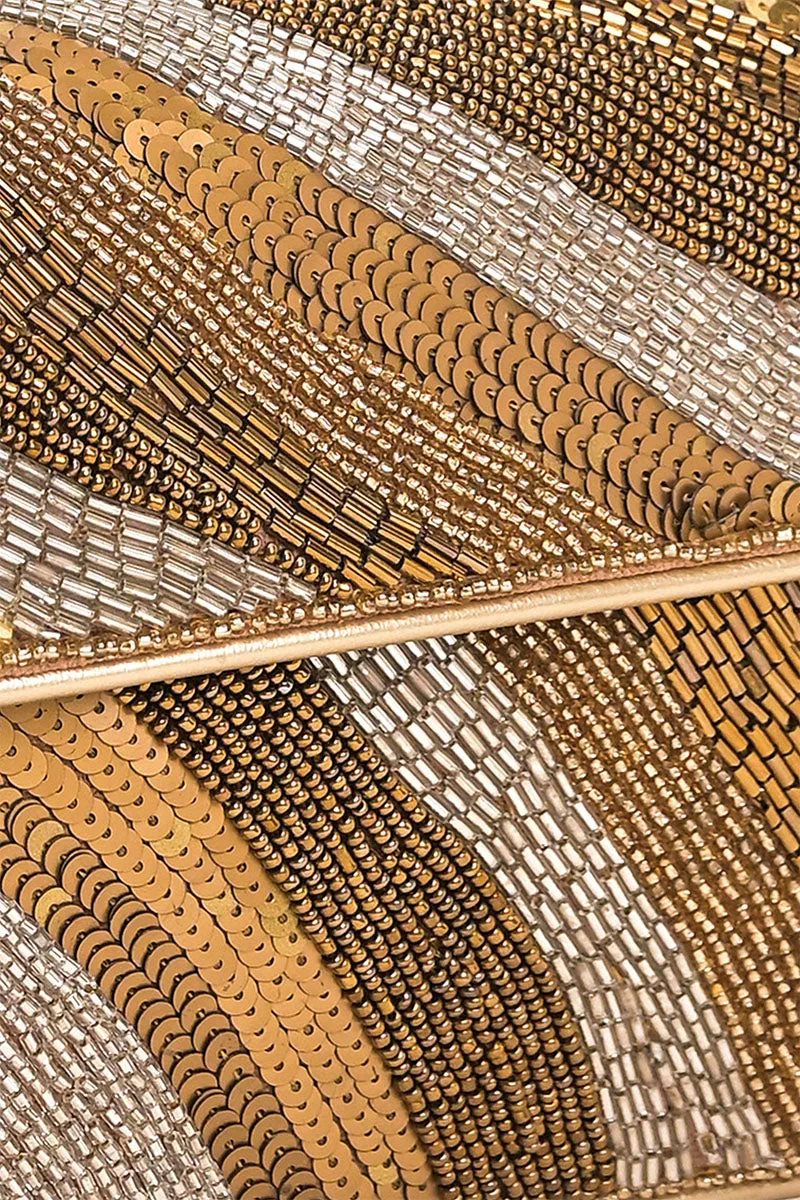 Golden Glam Beaded Shoulder Bag sold by America & Beyond product image thumbnail 2