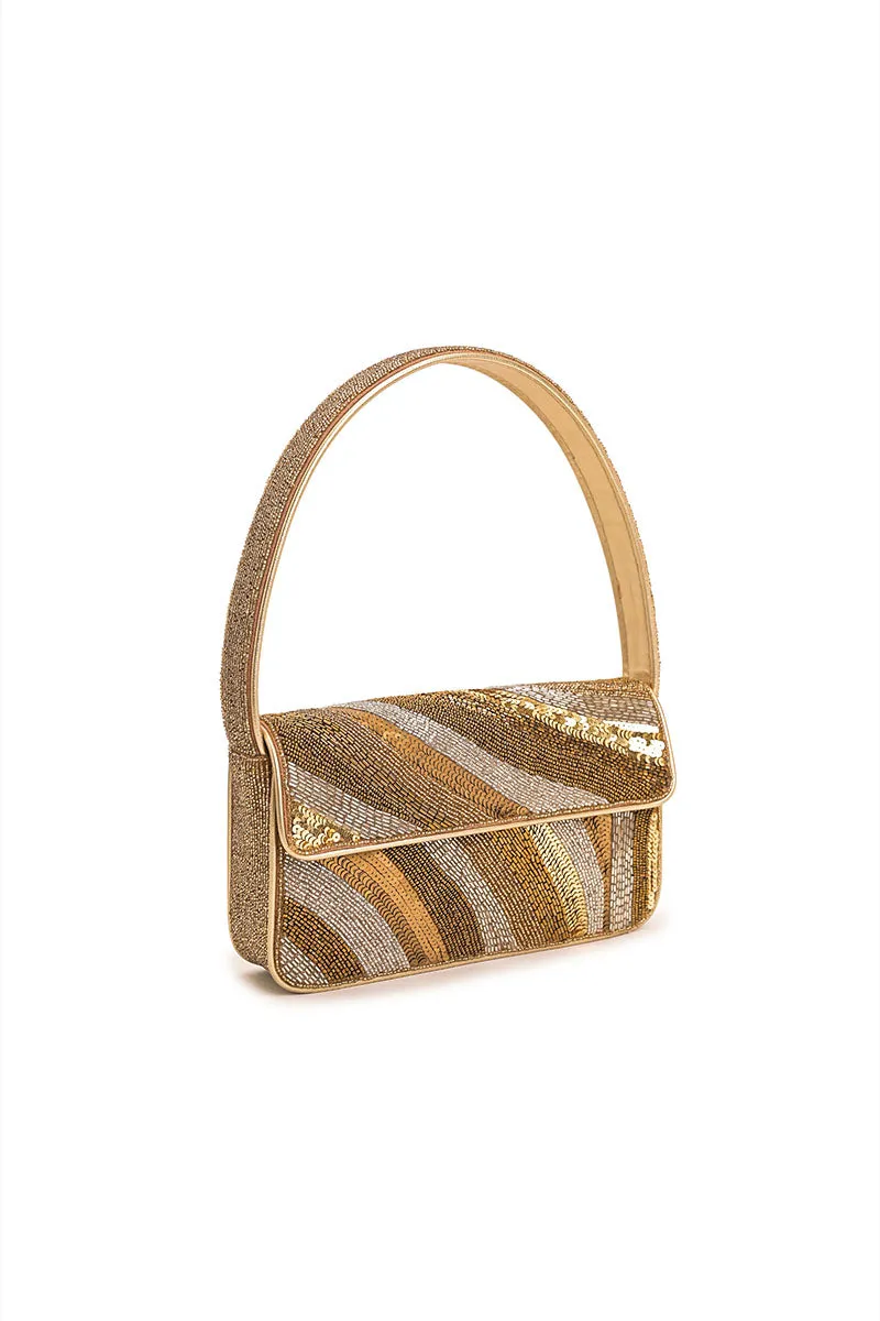 Golden Glam Beaded Shoulder Bag sold by America & Beyond product image thumbnail 3