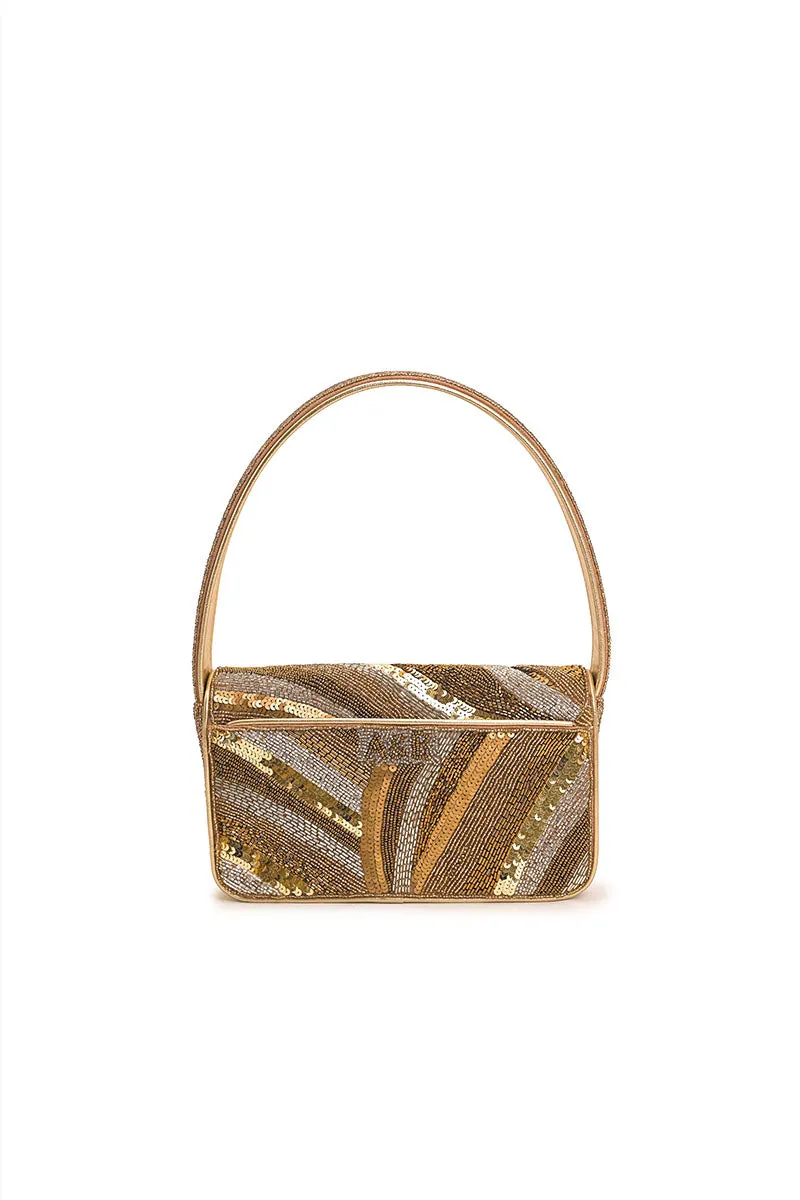 Golden Glam Beaded Shoulder Bag sold by America & Beyond product image thumbnail 4