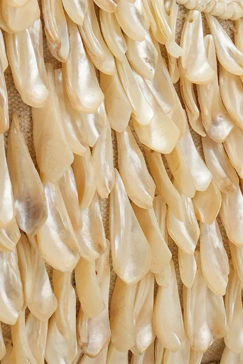 Rainbow Shell Beaded Round Handheld Bag sold by America & Beyond product image thumbnail 3