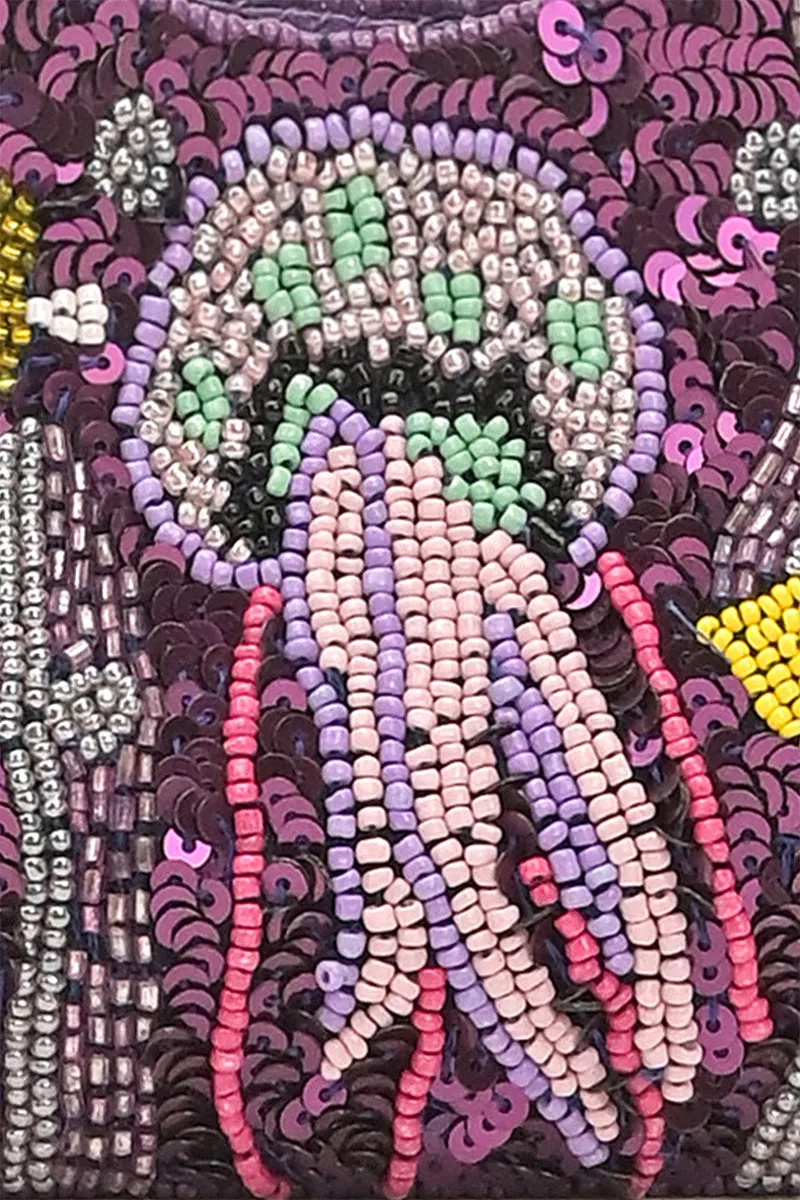 Jelly Fish Beaded Handheld Clutch sold by America & Beyond product image thumbnail 3