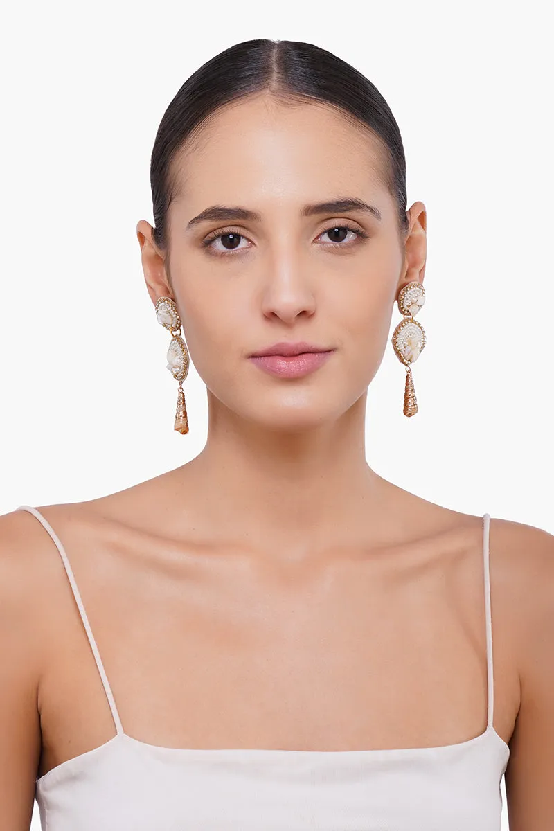 Gemini Shell Earrings sold by America & Beyond product image thumbnail 4
