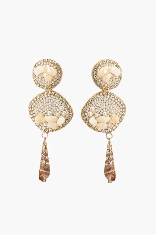 Gemini Shell Earrings sold by America & Beyond