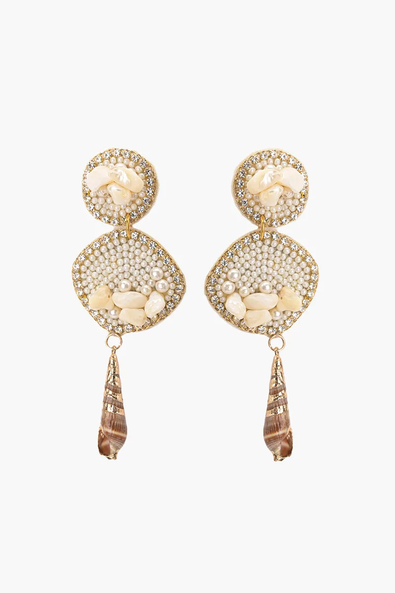 Gemini Shell Earrings sold by America & Beyond