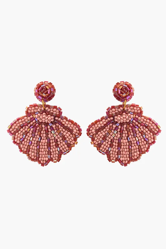 June Beaded Shell Earrings sold by America & Beyond