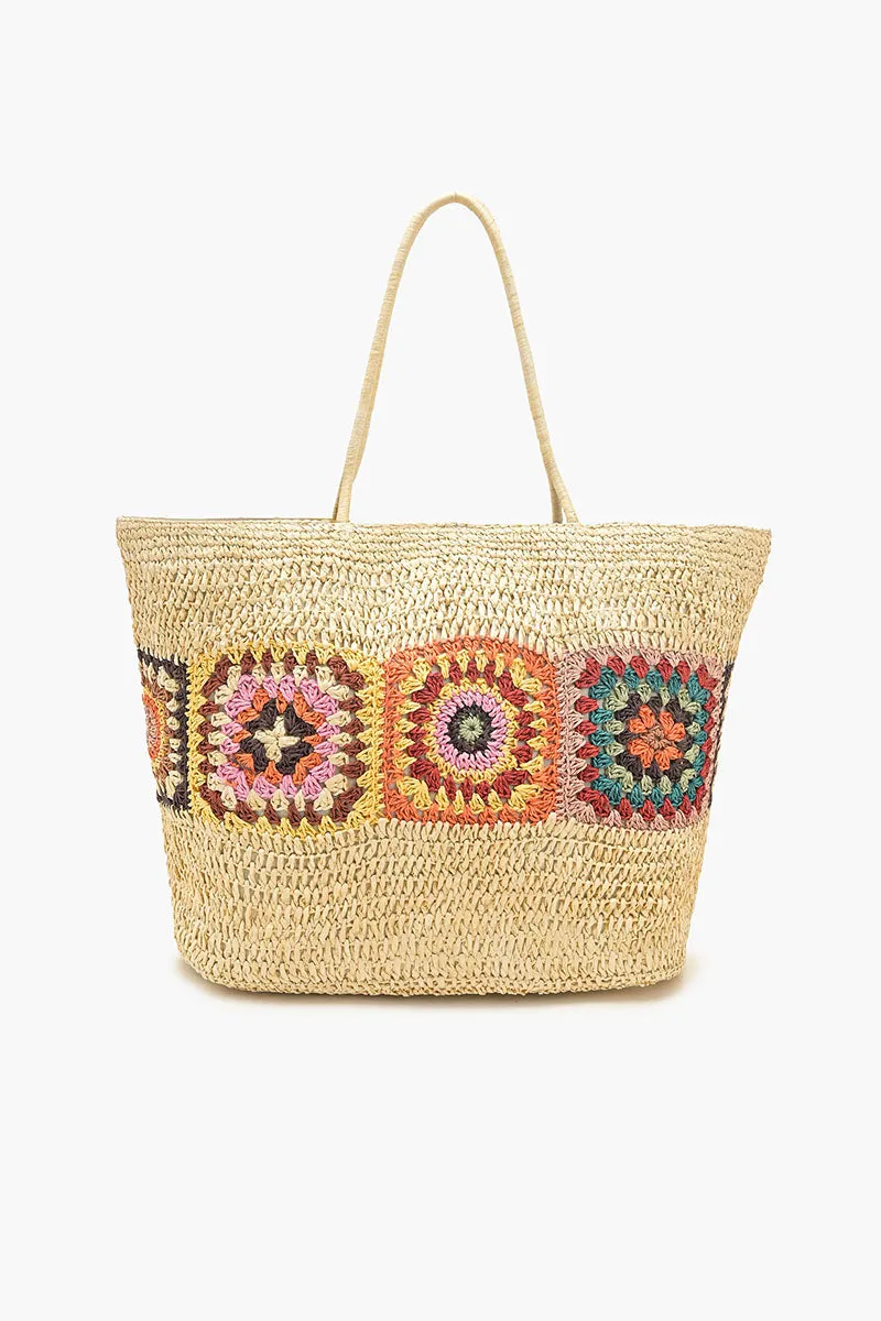Jacquline Raffia Beach Tote sold by America & Beyond product image thumbnail 4