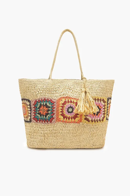 Jacquline Raffia Beach Tote sold by America & Beyond