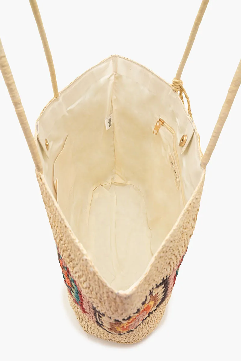 Jacquline Raffia Beach Tote sold by America & Beyond product image thumbnail 5