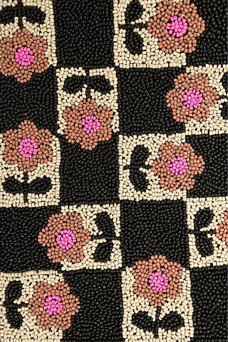 Geo Floral Beaded Shoulder Bag sold by America & Beyond product image thumbnail 2