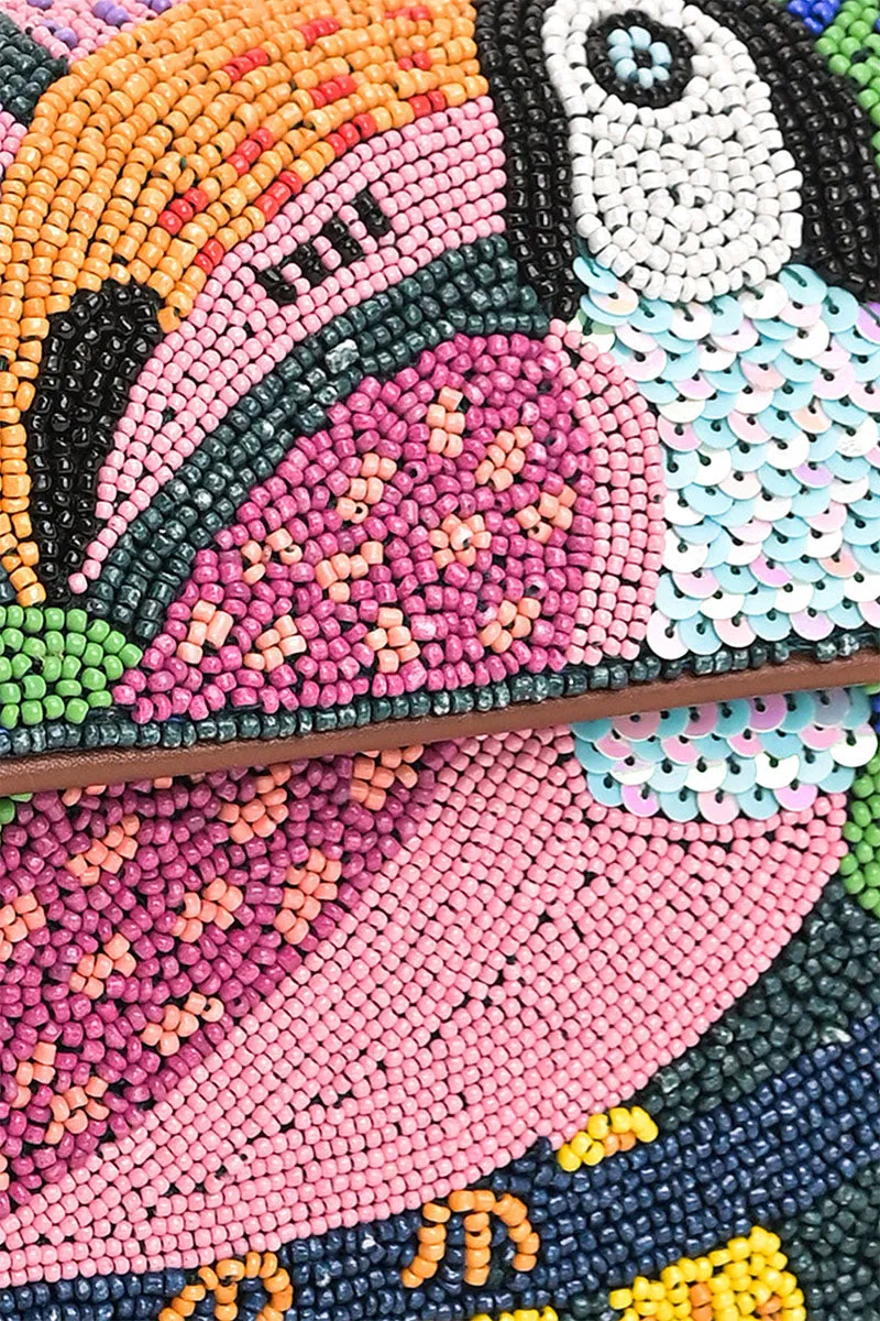 Tropical Toucan Beaded Shoulder Bag sold by America & Beyond product image thumbnail 2